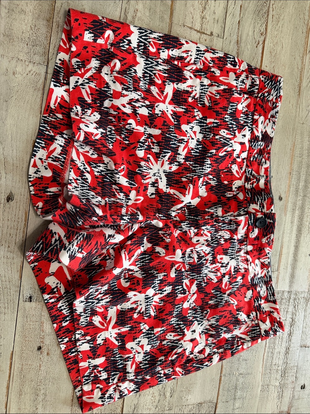 Banana Republic Red, White & Blue Floral Print Women's Shorts